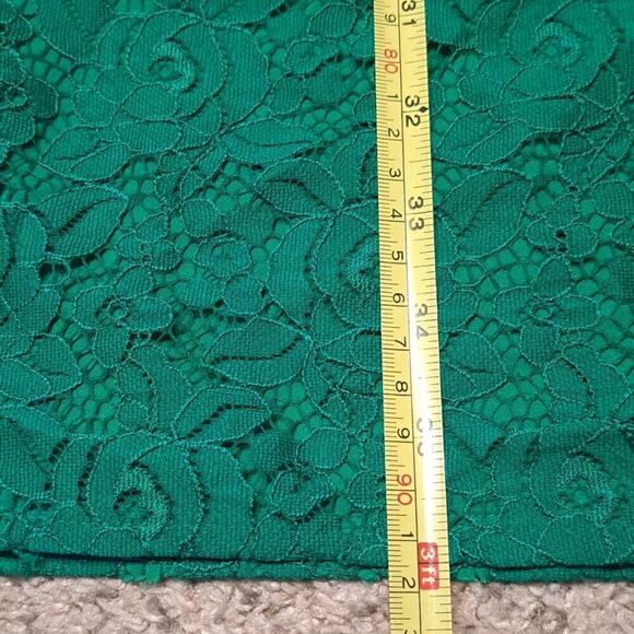 NWT DIANE VON FURSTENBERG sz 14 evergreen lace dress, $448.00 - Picture 5 of 6